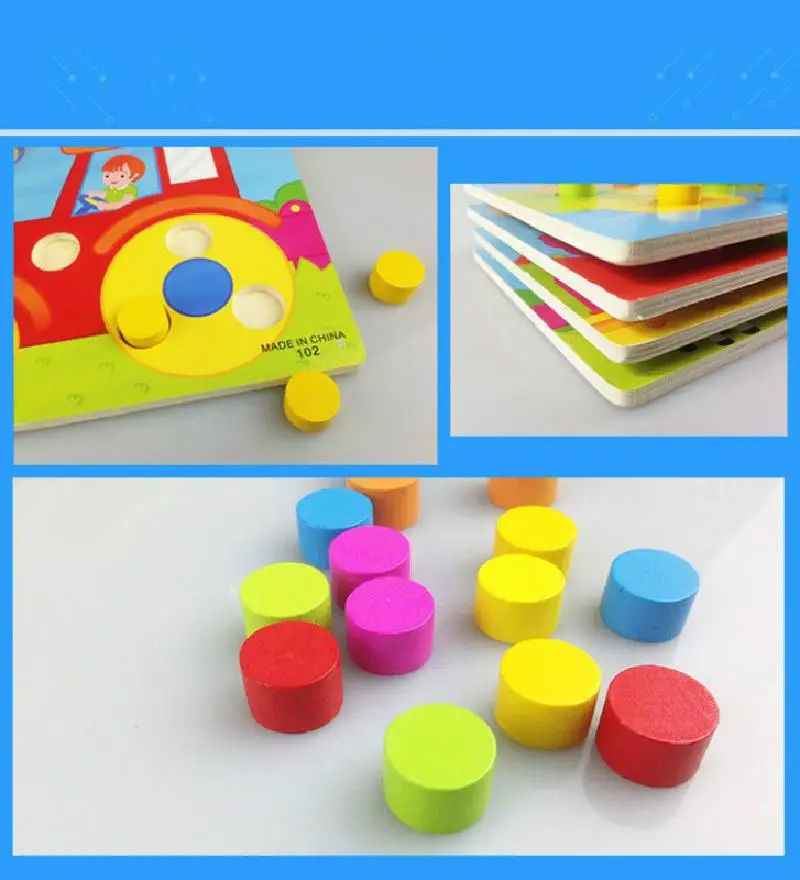 Обучающие игрушки Монтессори для детей деревянные пазлы раннего обучения