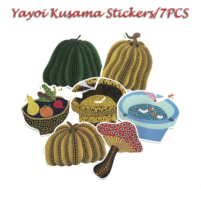 7 шт. Yayoi Kusama художественный Рисунок тыквы стикер для автомобиля Стайлинг