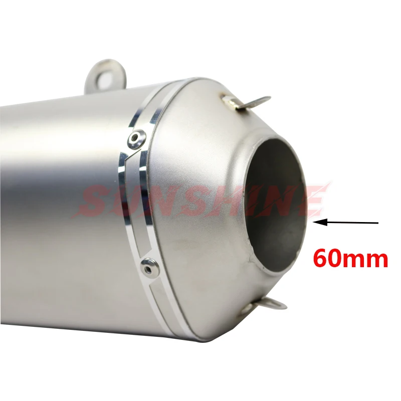 60 мм Глушитель выхлопных газов мотоцикла SC Мотокросс питбайк углеродное волокно