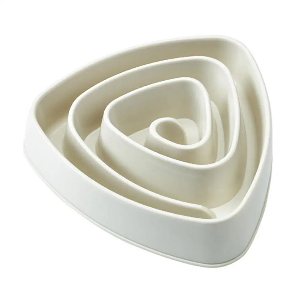 white 4 Цветы медленное поедание щенок кошка пластиковая кормушка для животных Избегайте удушья питатель собака тренировочная чаша - Цвет: white 4