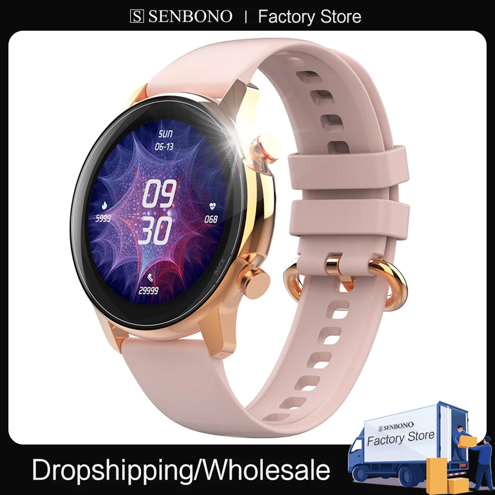 

Смарт-часы SENBONO женские с пульсометром и тонометром