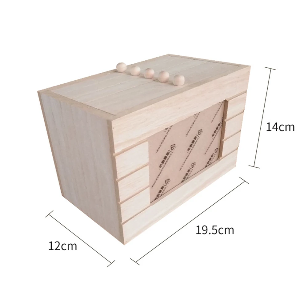

Picture Album Storage Retro Non Toxic Photograph Memory Moisture Proof Decoration Photo Box Wooden Odorless DIY Home Gift
