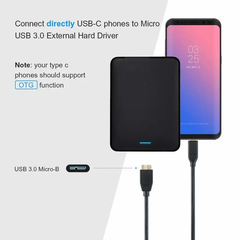 Кабель с разъемами типа C и USB 3 1 GEN 2 Micro-B (10G)Micro Type совместимый MacBook (Pro) Galaxy S5 Внешний