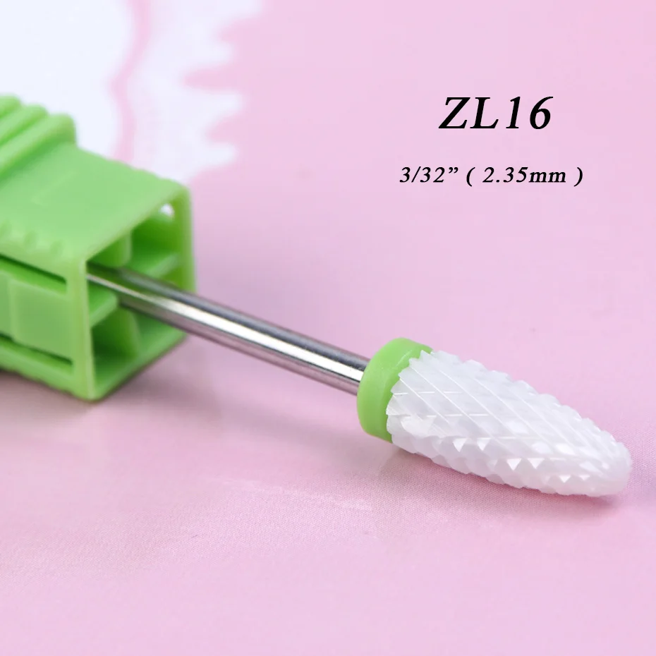 ZL16 1 шт. керамические фрезы для электрических ногтей сверла алмазные фрезы твердосплавные фрезы УФ-гель для удаления маникюрных инструментов BEZL01-25 - Цвет: ZL16