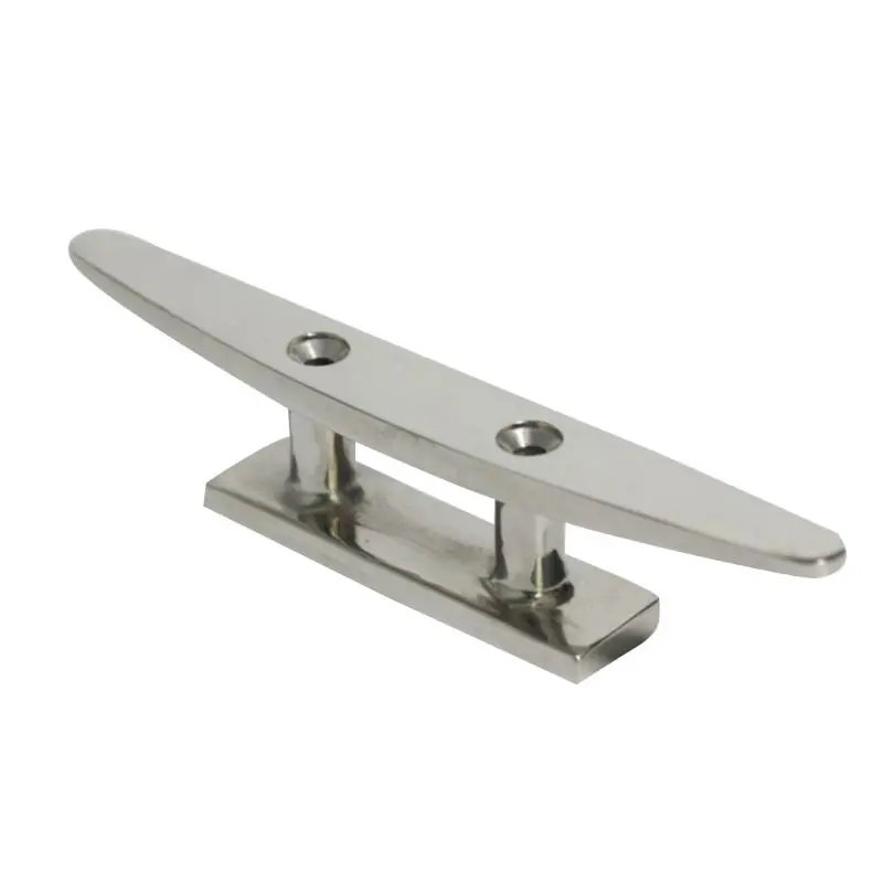 

316 Stainless Steel Boat Cleat Low Flat Cleat For Marine Boat Deck Rope Tie 4" 5" 6" 8" 10" Lock bolt Boat