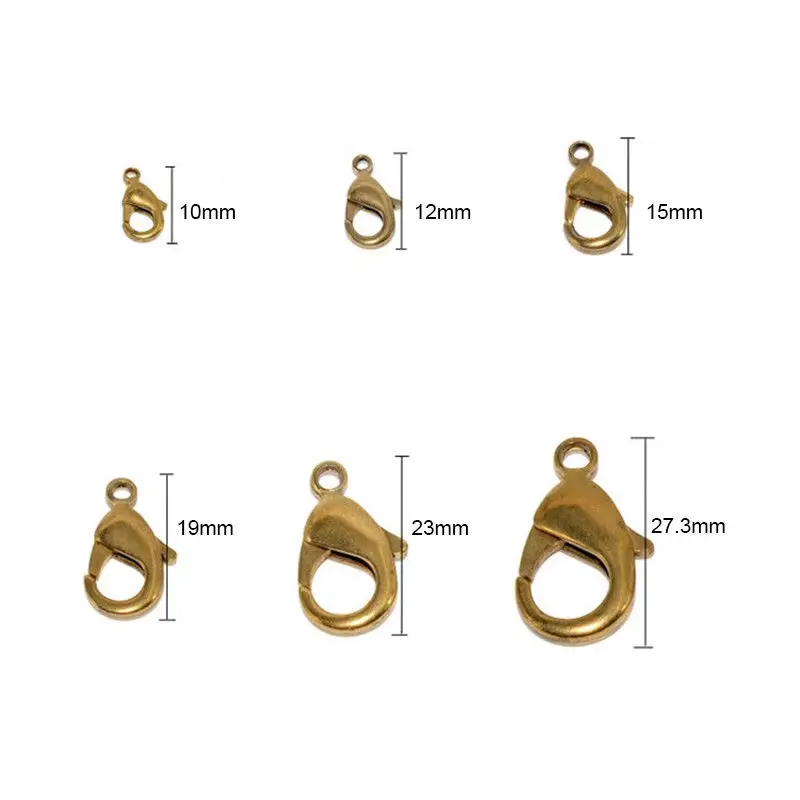 10 шт. латунные застежки-карабины с карабином для кожаных сумок брелок ключей