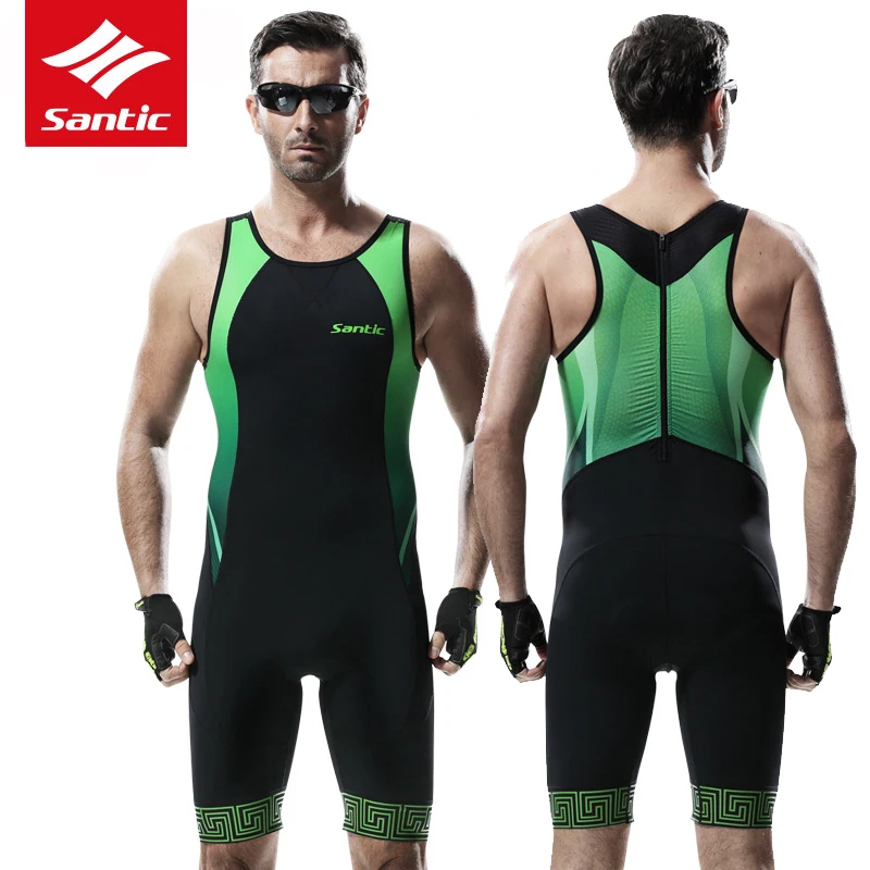 Santic Велоспорт Джерси для мужчин Pro Team Триатлон Skinsuit без рукавов цельный гоночный