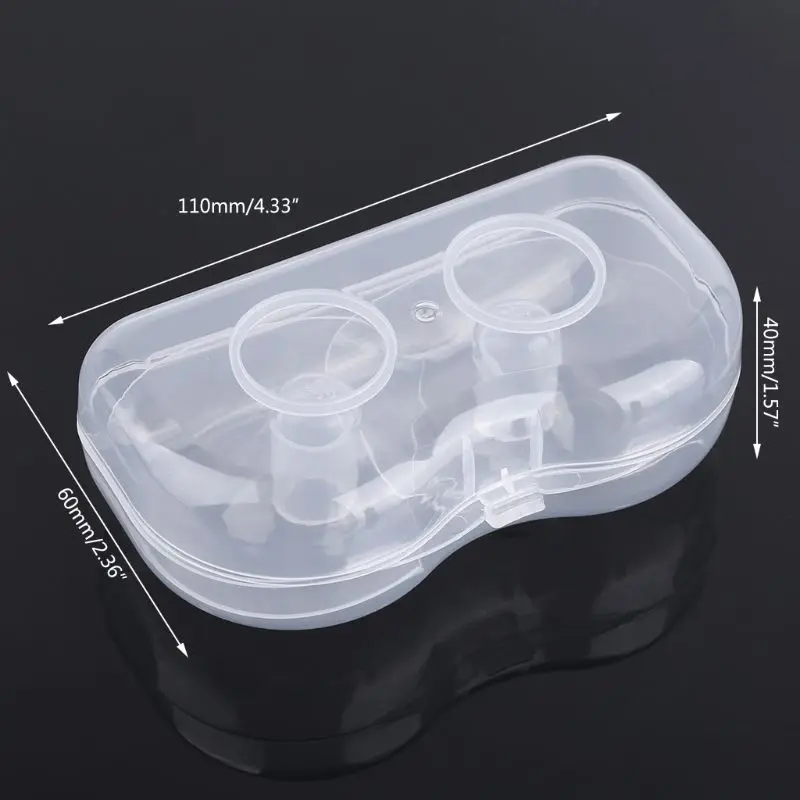 

P15C 2Pcs Ultra-thin Soft Silicone Nipple Shield Protector Baby Breast Milk Feeding