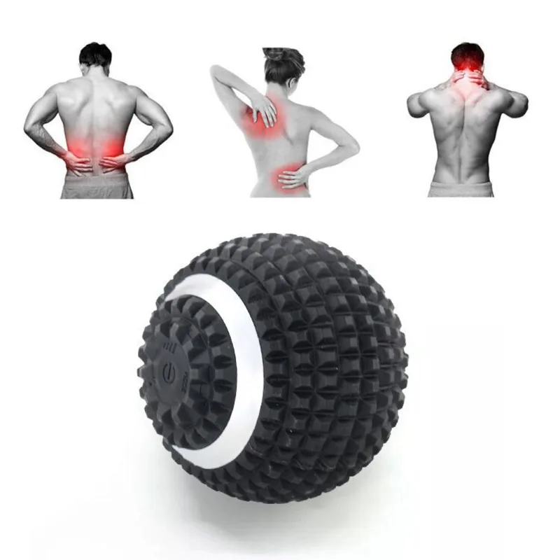 

Электрический массажный мяч, функция вибрации, для терапии тела, подходит для головы, шеи, спины, талии, бедер, ног, расслабления мышц и сняти...