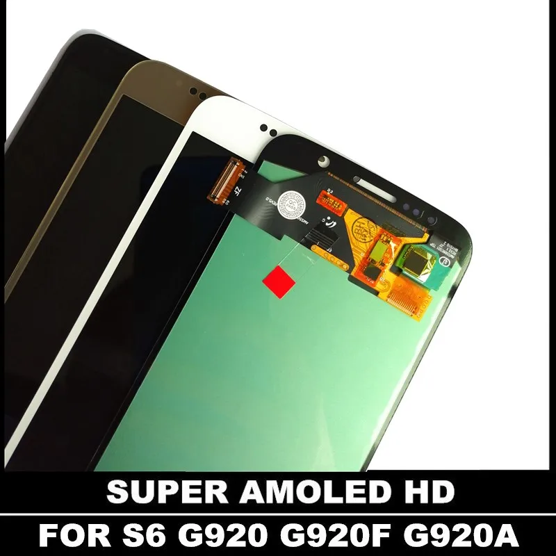 100% протестированный супер Amoled для SAMSUNG Galaxy S6 G920 G920F G920FD G920A G920K ЖК-дисплей +