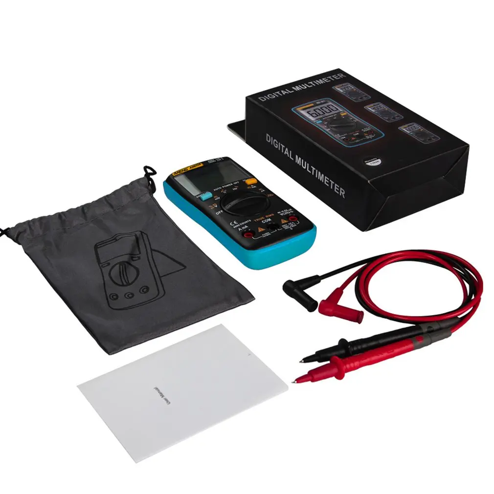 

AN8008 Digital Multimeter 9999 counts True-RMS Square Wave Backlight AC D C Voltage Ammeter Current Ohm Auto/Manual