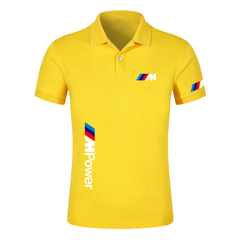 

2021 Bmw M Power Summer Cotton Male Polos Casual Short Sleeves Solid Color Unisex Round neck Hip Hop T shirts Sport funny Tops