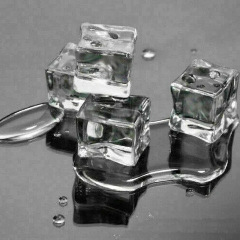 

20 шт./компл. акриловый кубик льда, прозрачные декоративные кубики льда для фотографии, аксессуары, реквизит, украшение