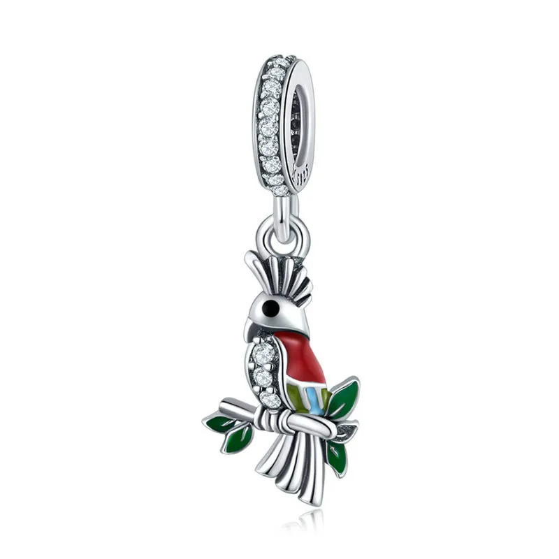 

Silver Bird Bead Pendant Charms Fit Women Beads Bracelets Jewelry Gift