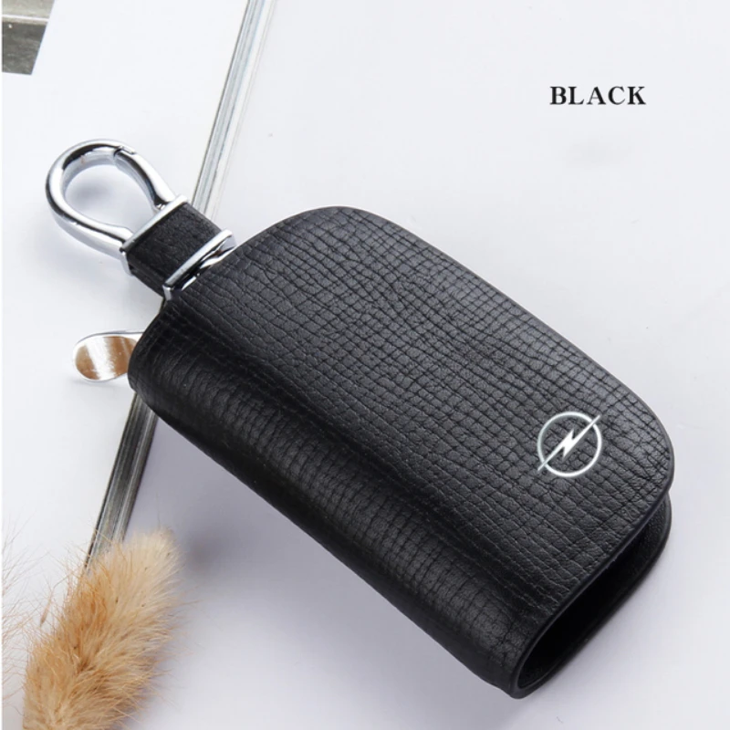 

Leather Car Key Case For Opel Astra H G J Corsa Insignia Antara Meriva Zafira Car Keychain Car Accessories Protective Sleeve