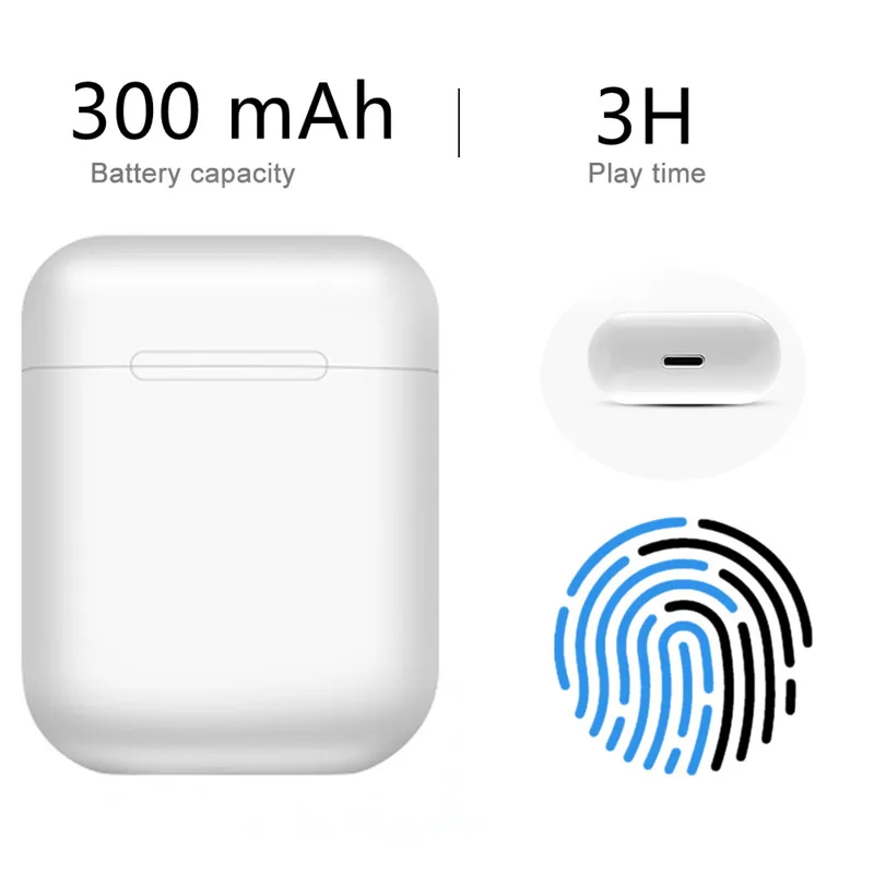 I12 наушники вкладыши tws Bluetooth mi ni Беспроводной красочные громкой связи гарнитура