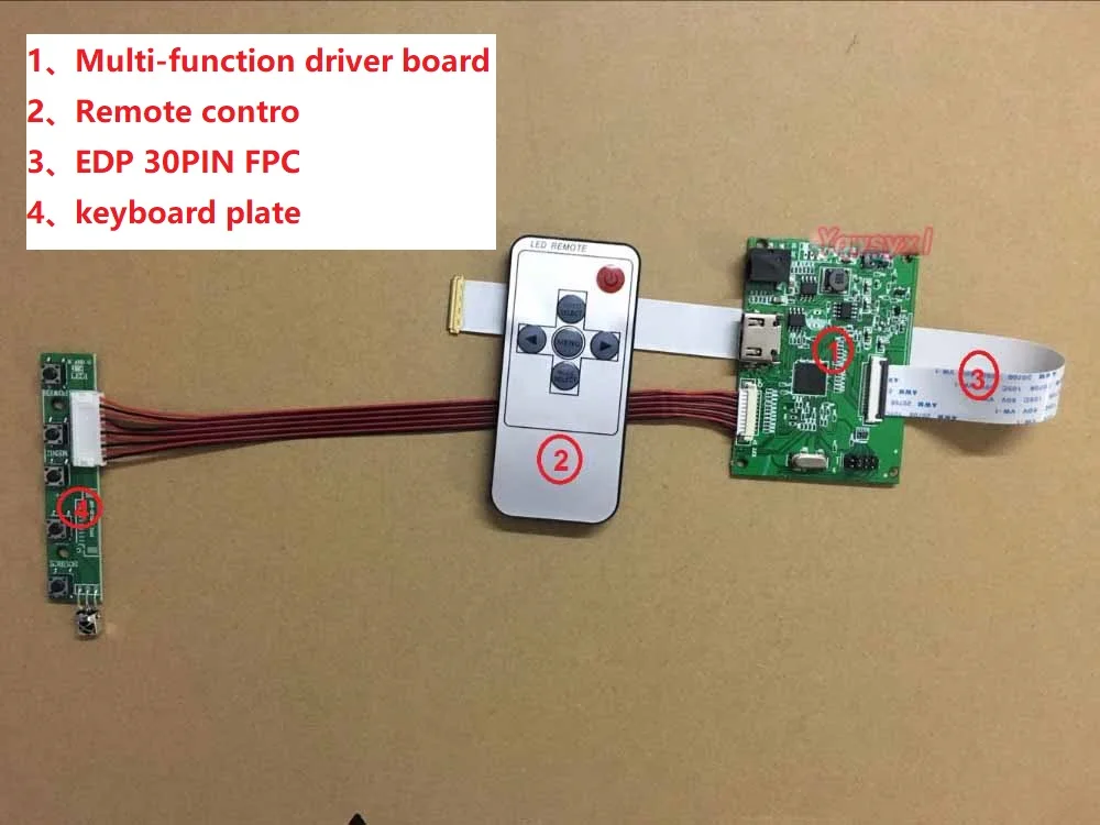 Yqwsyxl 30PIN ЖК дисплей контроллер драйвер платы 1HDMI EDP работу для разрешение экрана