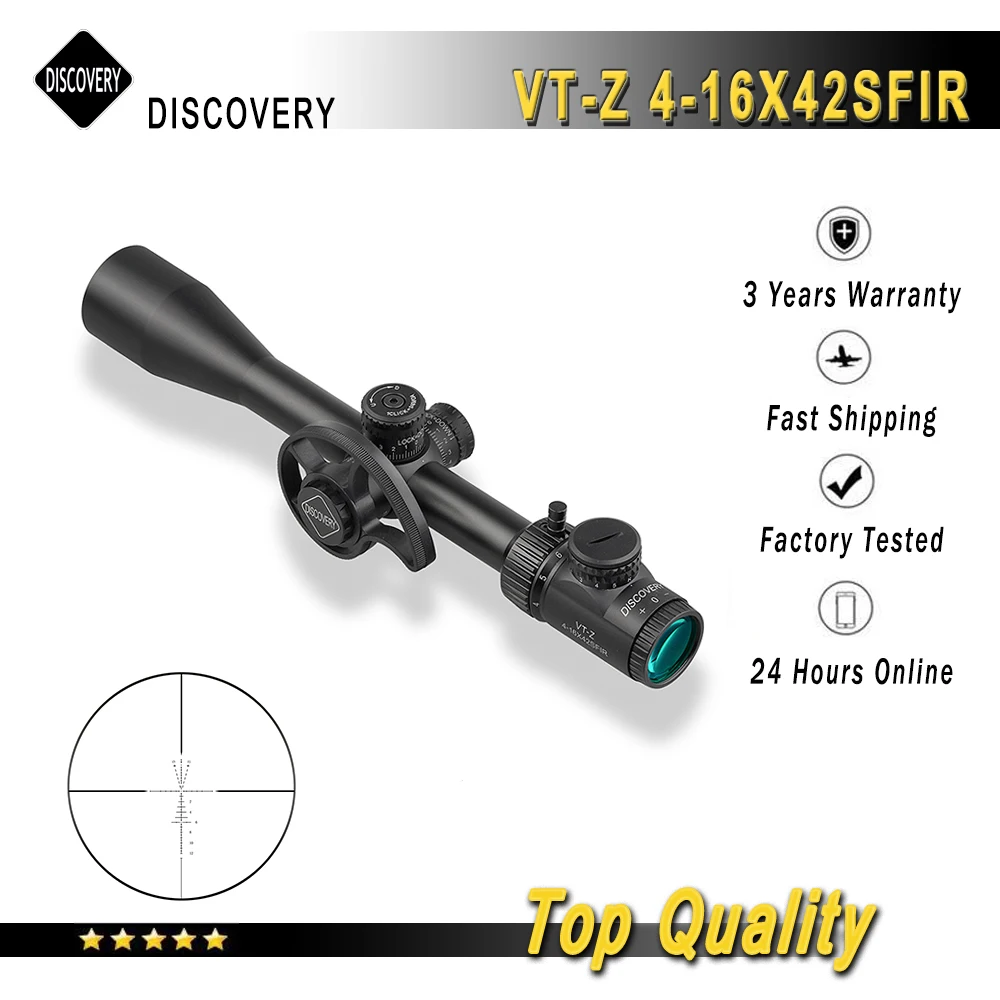 

Охотничий прицел Discovery VT-Z 4-16X42SFIR, 25,4 мм, трубка с подсветкой, боковое параллаксированное колесо, оптические прицелы для страйкбола