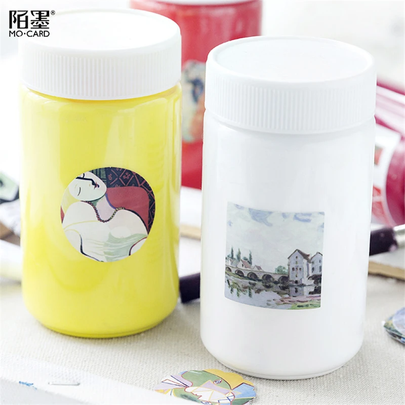 46Pcs/Box Art Museum Decorative Sticker Collection for Scrapbooking Calendars Arts Kids DIY Crafts Album Diary Journals - купить по