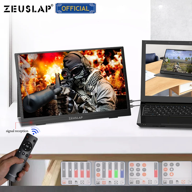Портативный монитор 15 6 &quotLCD USB C Type HDMI совместимый игровой 1080P/4K FHD дисплей для PS4