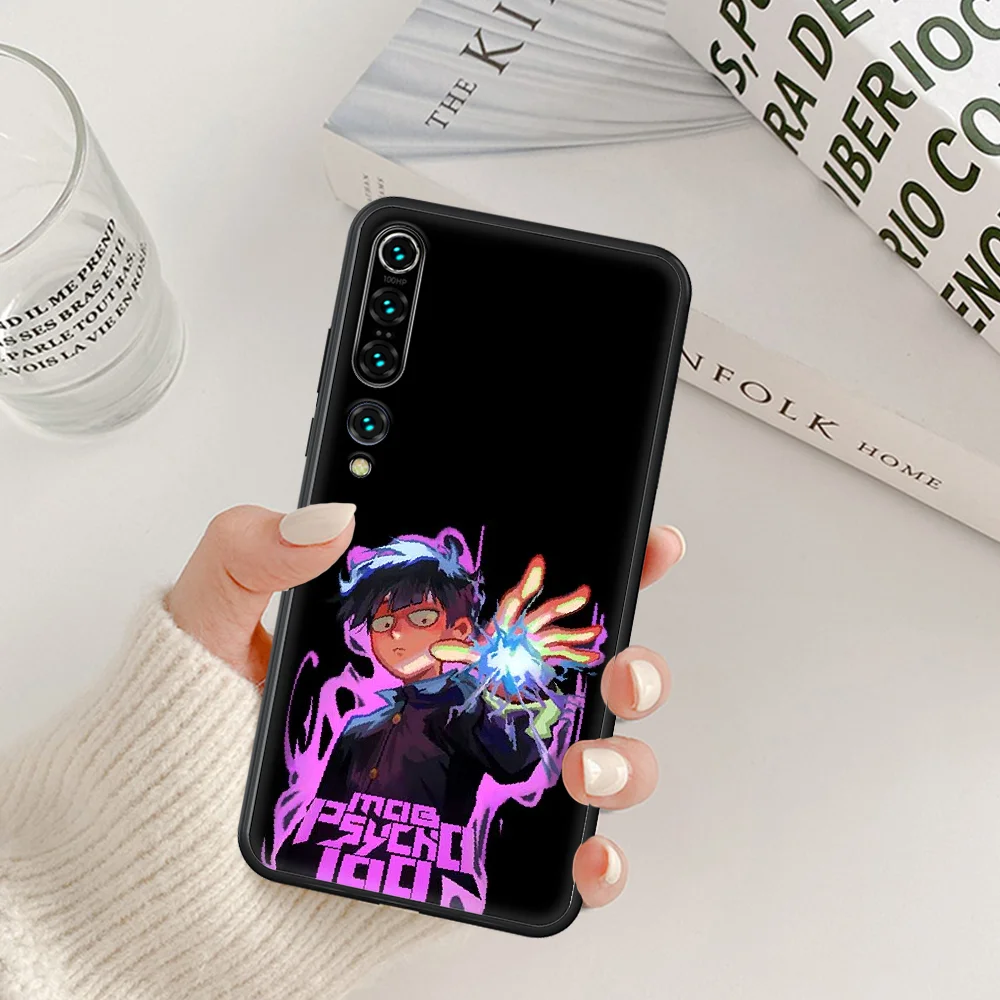 

Mob Psycho 100 Anime Phone Case For Xiaomi Mi Note 10 A3 9 MAX 3 A2 8 9 Lite Pro Ultra black Cell Pretty Shell Tpu Back 3D