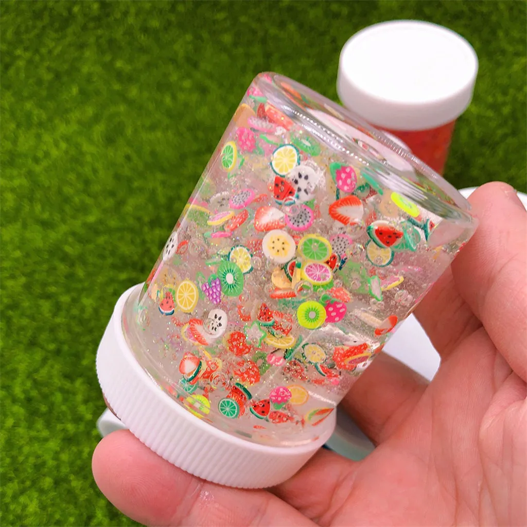 120 мл мелких красочные грязь DIY фруктовым вкусом с украшением в виде кристаллов
