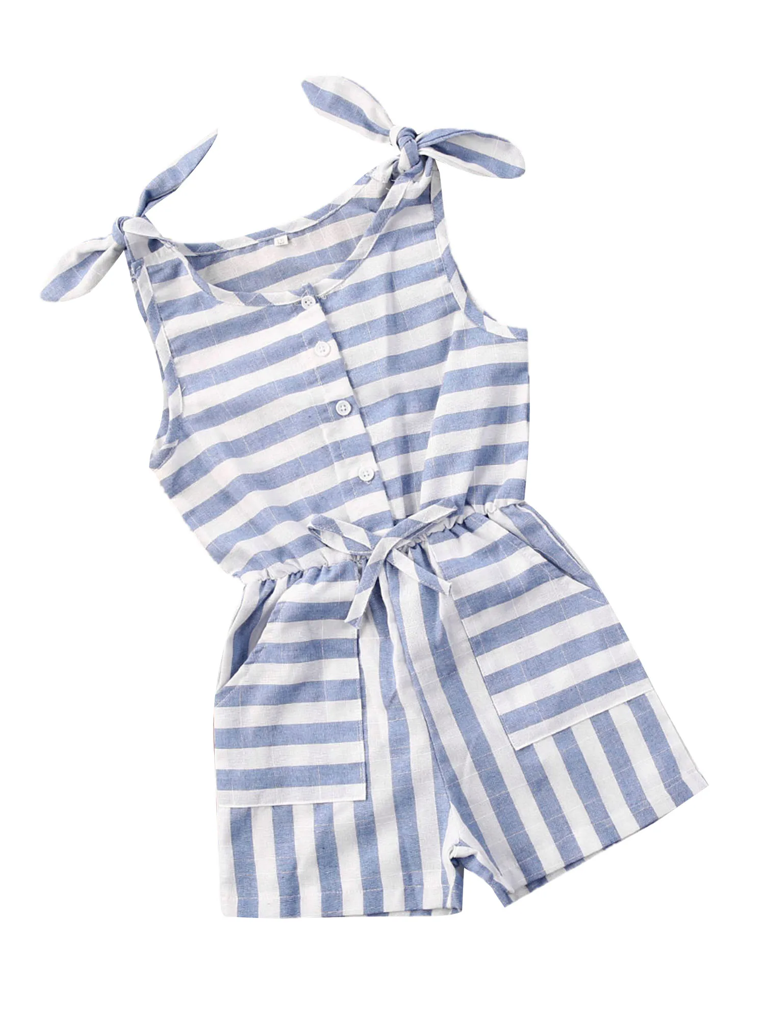 

Baby Girls Clothes Cotton Jumpsuit Sleeveless Striped Sling Bodysuit Romper Summer Outfits