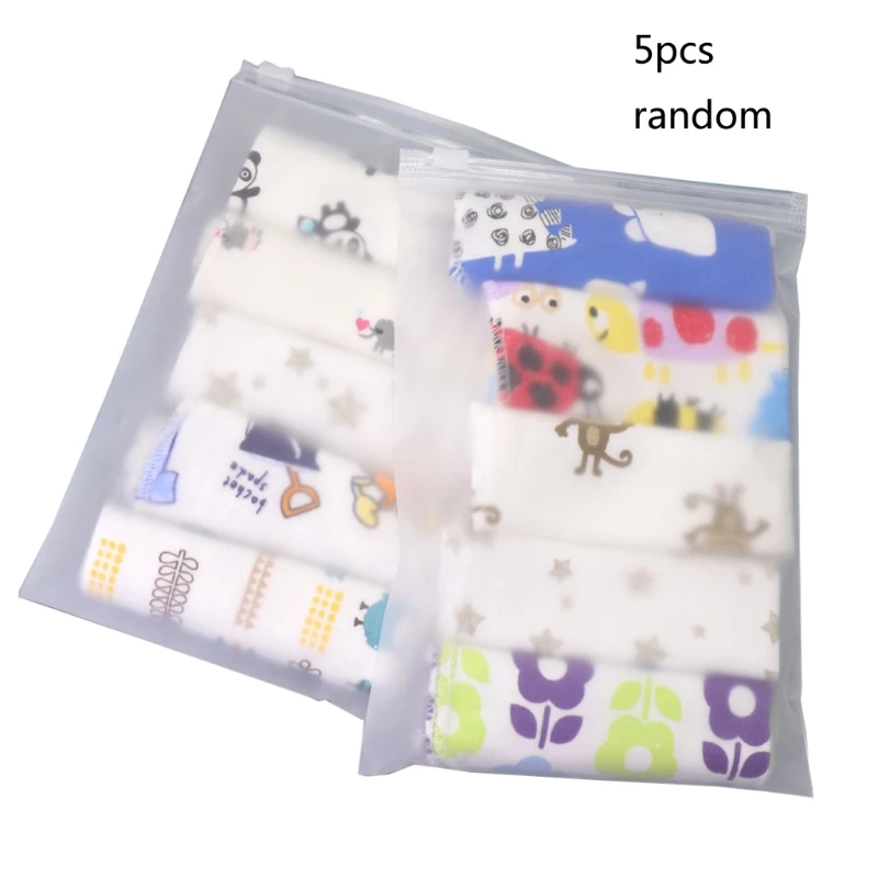 

5Pcs Cotton Newborn Baby Bathing Towels Saliva Towel Nursing Towel Baby Boys Girls Washcloth Handkerchief