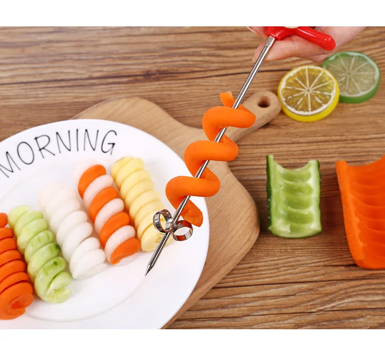 1PC Vegetables Spiral Knife Potato Carrot Cucumber Salad Chopper Easy Screw Slicer Cutter Spiralizer Kitchen Tools XB 136 | Дом и сад