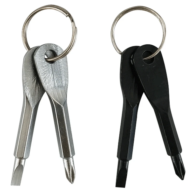 2 шт. Отвертки Phillips форма ключа точное Литье сталь мини брелок-отвертка Карманный
