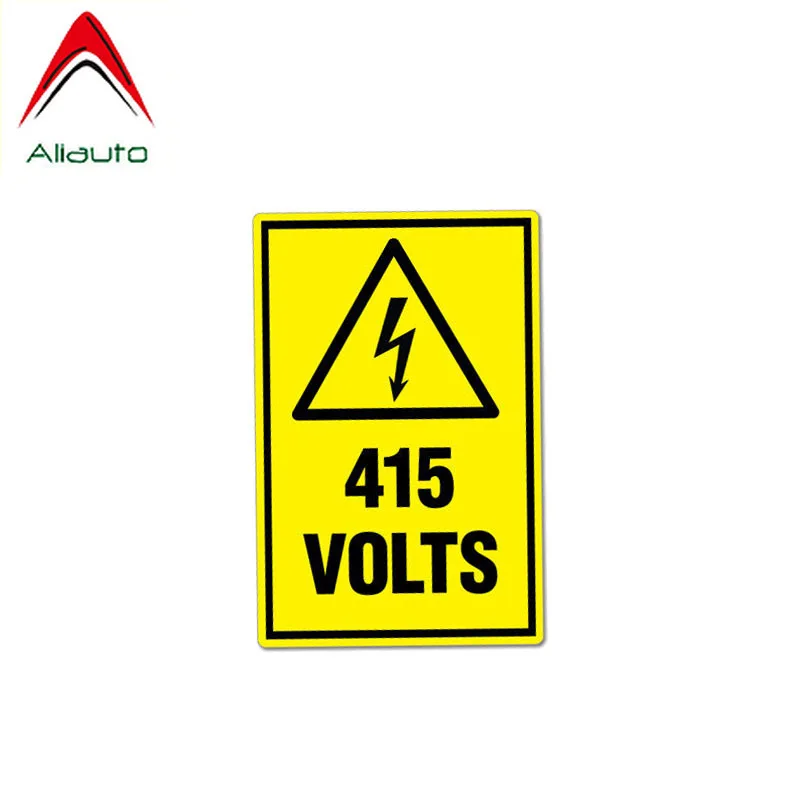 Aliauto Смешные автомобильные Стикеры Предупреждение 415 Вольт опасности аксессуары
