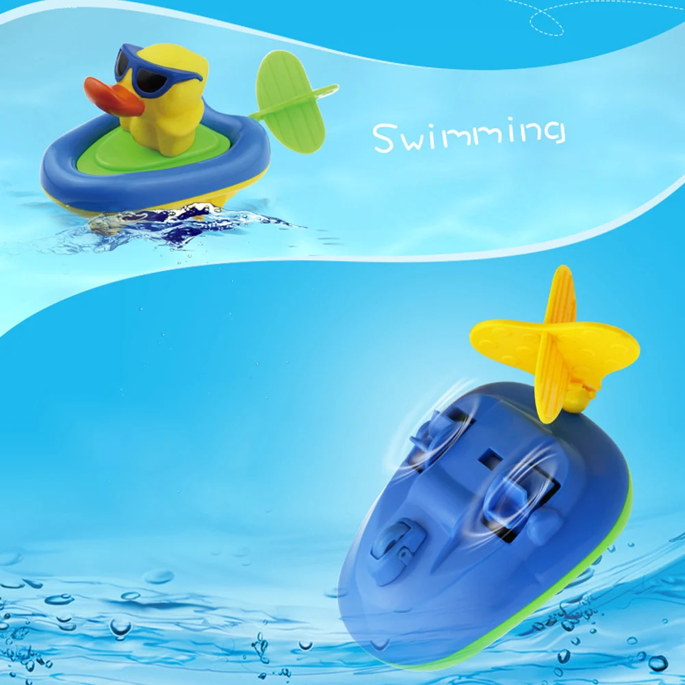 Baby Kids Handle Cute Cartoon Animal Boat Wind-up Clockwork Bath Shower Water Play Toy