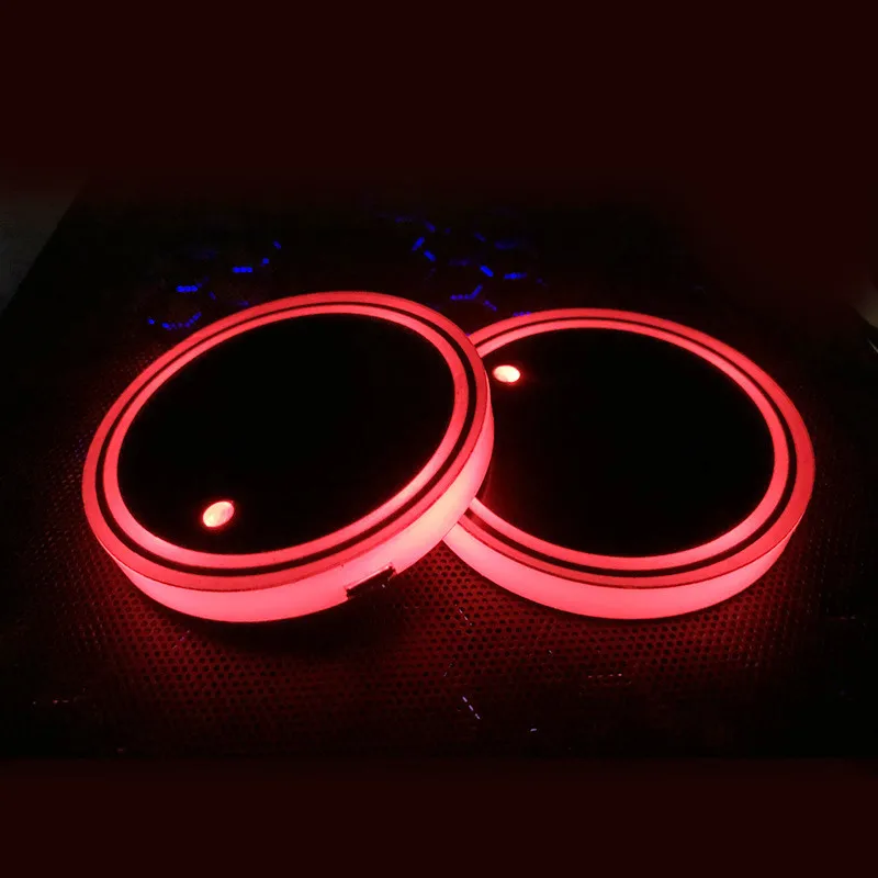 7 цветов, светодиодная подсветка, подставка для бутылки с водой, аксессуары для Ford/Hyundai/Chevrolet/Toyota/Kia/Mazda/Honda/Volkswagen