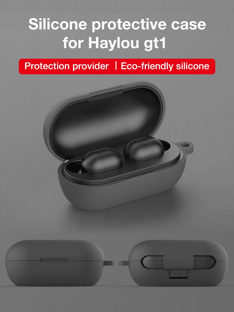 Новинка 2020 Силиконовый противоударный чехол для Bluetooth наушников Haylou GT1 Plus