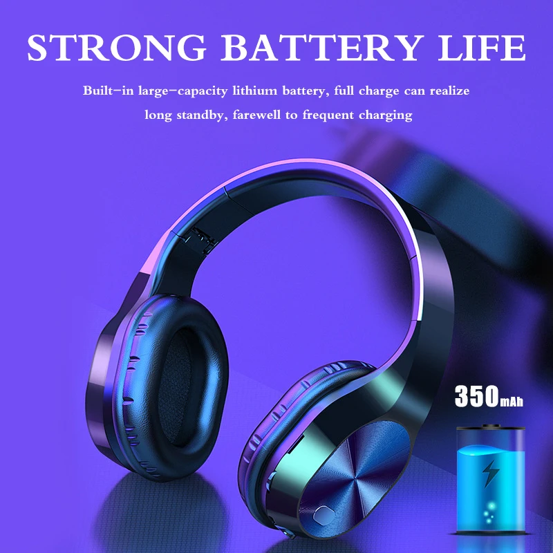 2020 HD беспроводные наушники Bluetooth 5 0 гарнитура складные регулируемые головная три