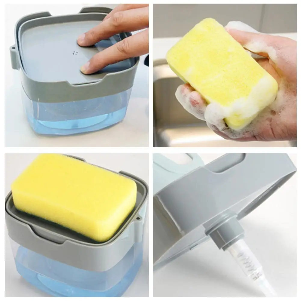 2 в 1 с дозатором мыла держателем губки дозатор жидкого контейнер ручная Пресс