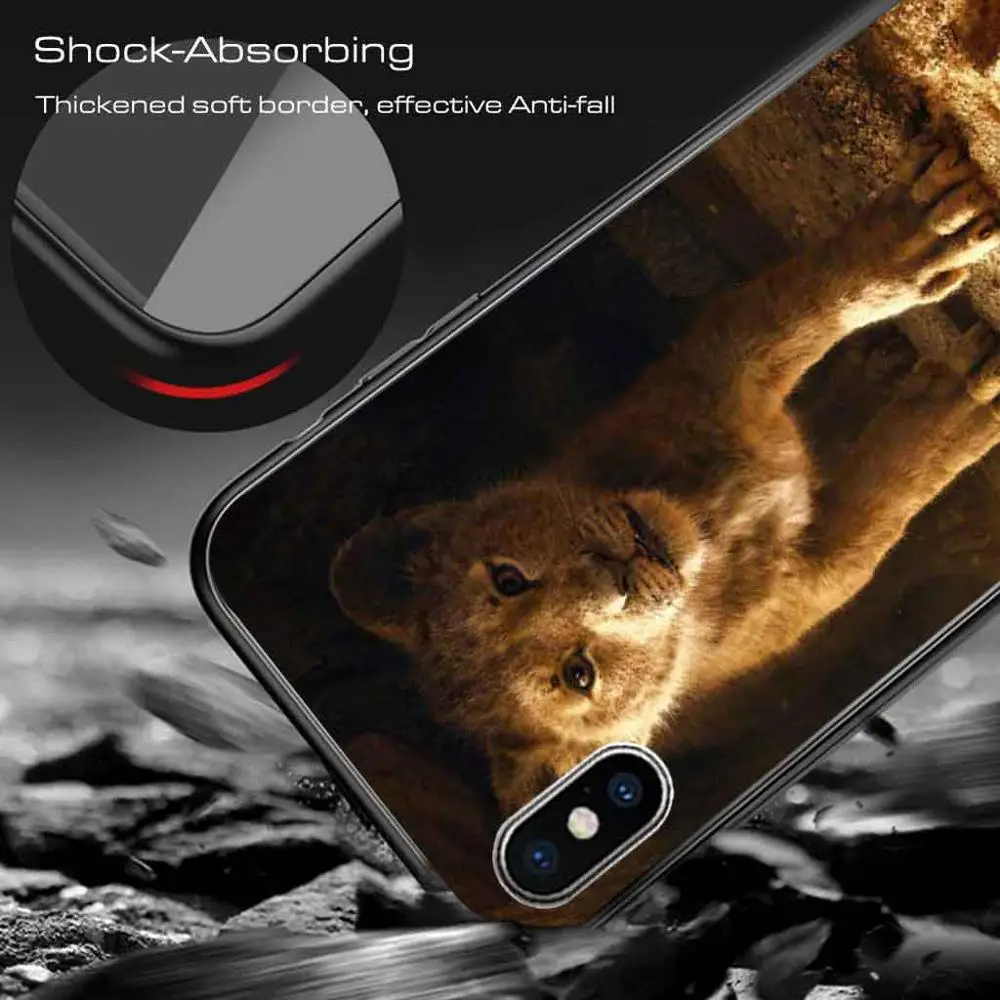 Милый мультяшный силиконовый чехол для iphone xr x xs max 8 plus 7 7plus 6 6s 11 pro max THE LI0N KING анти-осень мягкий чехол на заднюю панель телефона