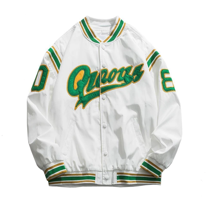 

2021 New Arrival Hot Bomber Jacket Brand Clothing Men Single Breasted Spliced Autumn Baseball Pure Fresh Stripe Coat Casual