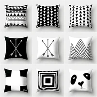 nordic style black and white cushion cover 45x45cm geometry pattern throw pillow cases home decor soft polyester pillowcover