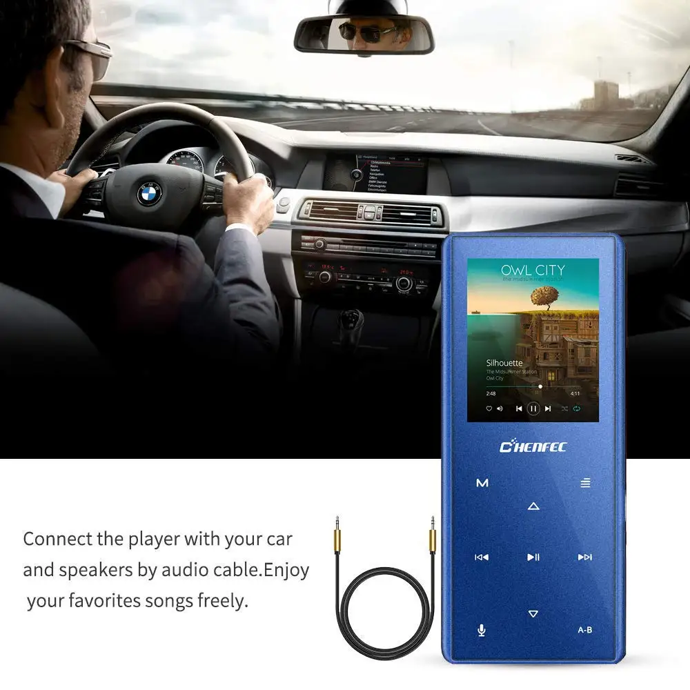 MP4 Player with Bluetooth4.2 HI-FI Lossless Sound Music Metal Body Built-in Speaker FM Support SD card up to 128G | Электроника