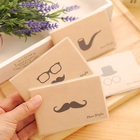 new fashion men style mini notebook korea stationery mustache series rubber set basis pocket notepad