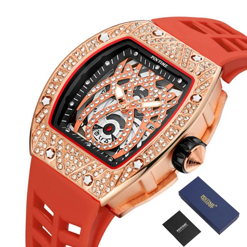 Часы наручные мужские в стиле хип хоп модные роскошные брендовые милитари с