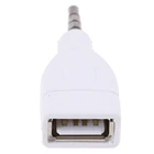 AUX аудио разъем для автомобиля Белый конвертер адаптер USB 2,0 гнездо до 3,5 мм штекер