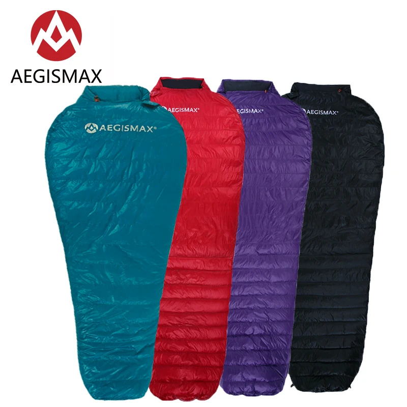AEGISMAX NANO Открытый Кемпинг Сверхлегкий Палатка Мумия белый гусиный пух три сезона спальный мешок нейлоновый мешок портативный Сращивание