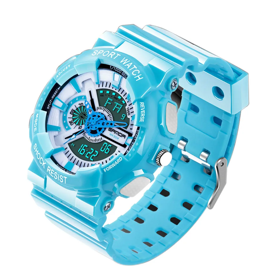 

SANDA military watch waterproof sports watches men's LED digital watch top brand luxury clock camping diving relogio masculino