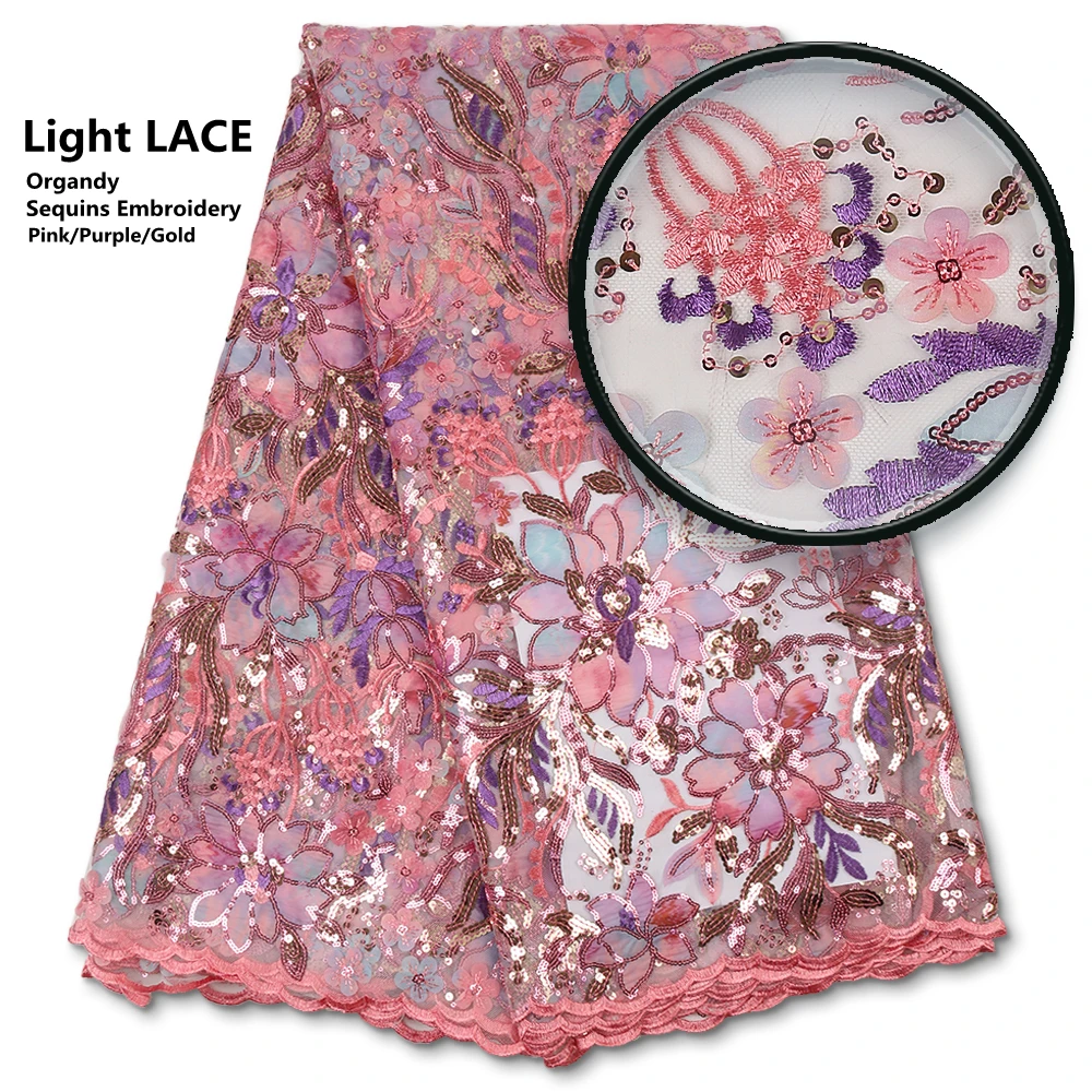 

NI.AI африканская кружевная ткань 2021 высокое качество пайетки Embeoidery Нигерия французский Тюль кружевная ткань дизайн ткань платье XY3766B