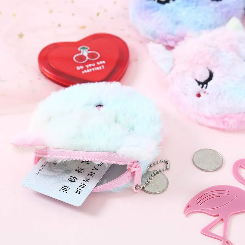 Мультяшный Кошелек для монет Детский кошелек из плюша милый модная сумка с