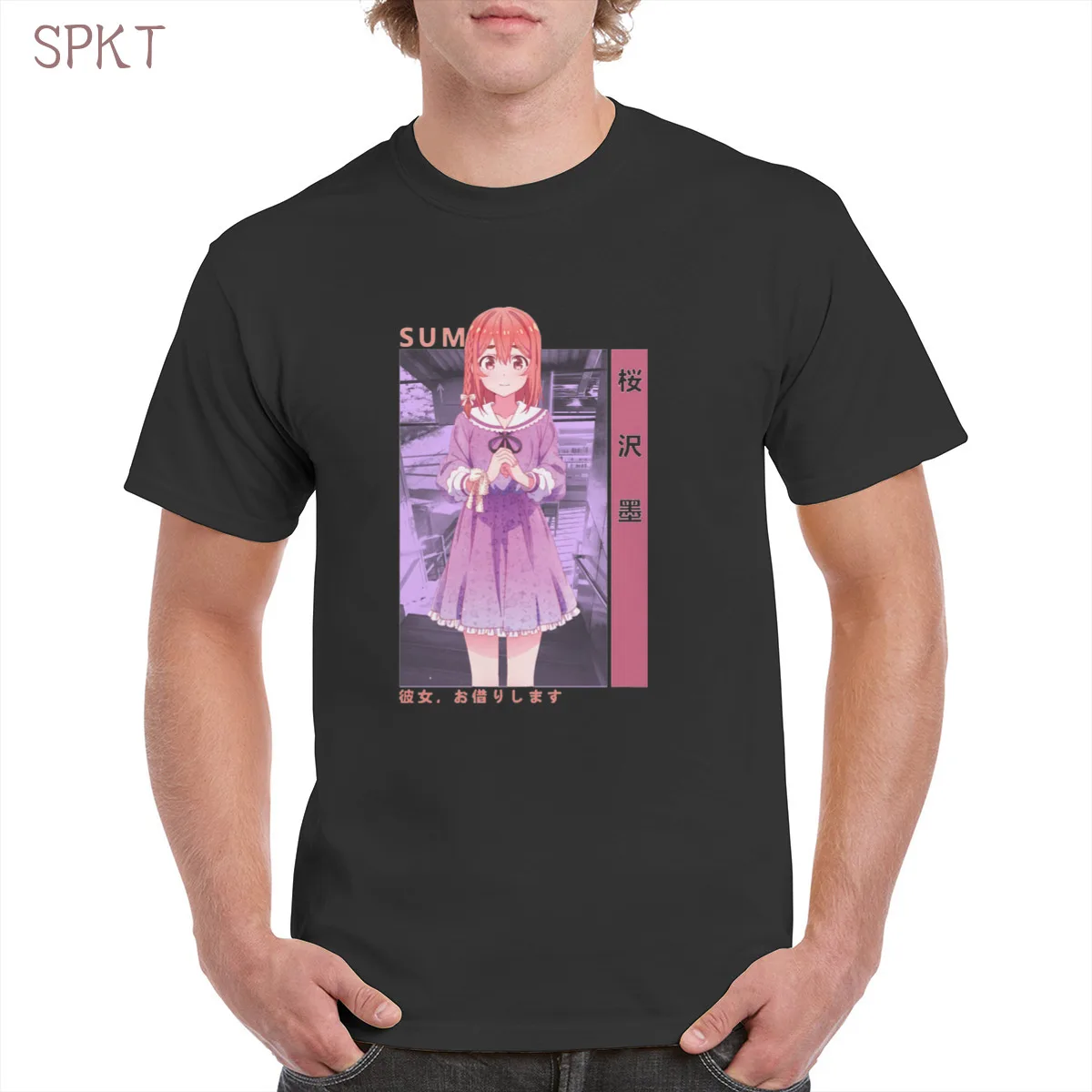 

Kanojo Okarishimasu Anime Comics Letters Girl t shirt Top Soft Oversized Cotton Tee Female/Man T-Shirt Cute