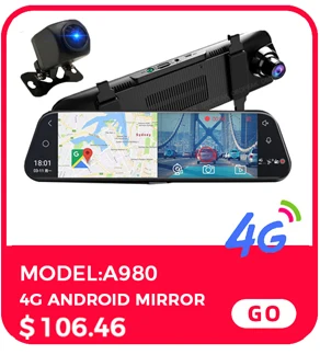 Двойной 1080P 1" поток зеркало заднего вида автомобиля DVR 2.5D экран супер ночного видения Dash Cam камера видео рекордер Авто Регистратор