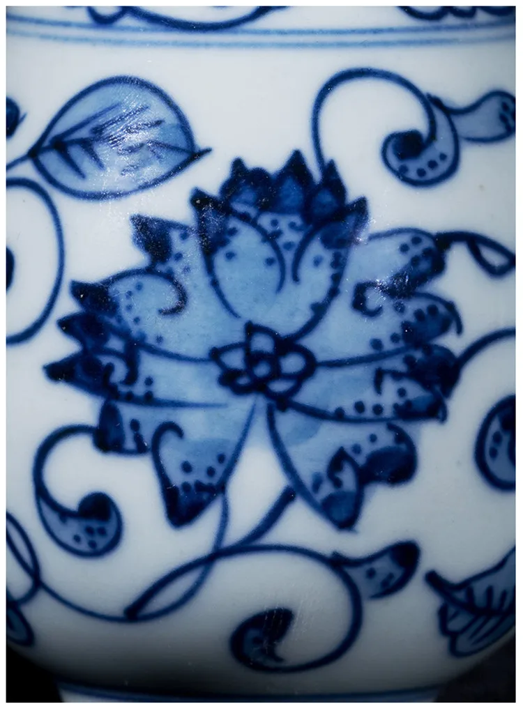 Чайный столик в китайском стиле ручной работы Цзиндэчжэнь антикварный синий и